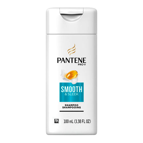 Pantene Pro V Smooth and Sleek Anti Frizz Hair Shampoo with Argan Oil, 3.38 Oz